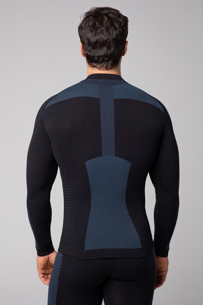 Spaio SPAIO MAGLIA M/L TERMOATTIVA "FIERCE" NERO/BLU Offerta