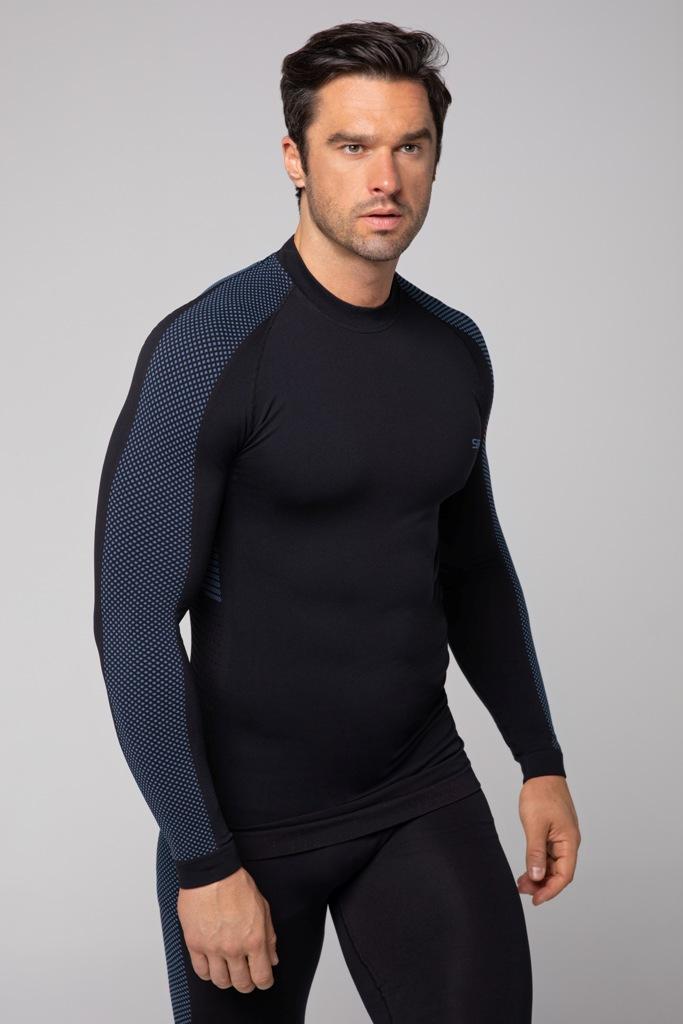 Spaio SPAIO MAGLIA M/L TERMOATTIVA "FIERCE" NERO/BLU Offerta