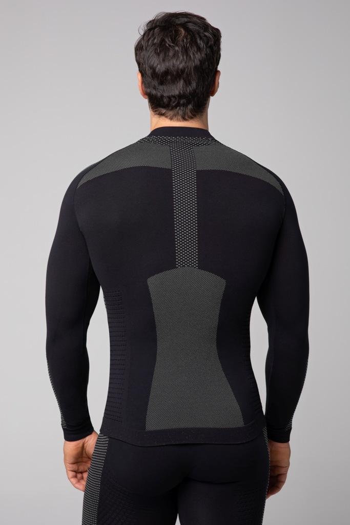 Spaio SPAIO MAGLIA M/L TERMOATTIVA "FIERCE" NERO/GRIGIO Economico