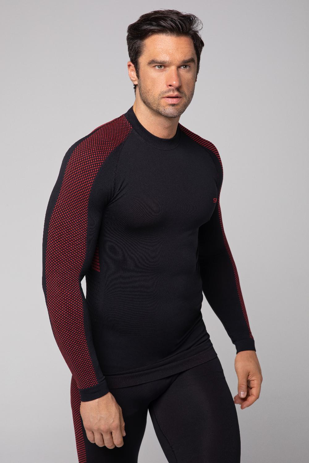 Spaio SPAIO MAGLIA M/L TERMOATTIVA "FIERCE" NERO/ROSSO Online