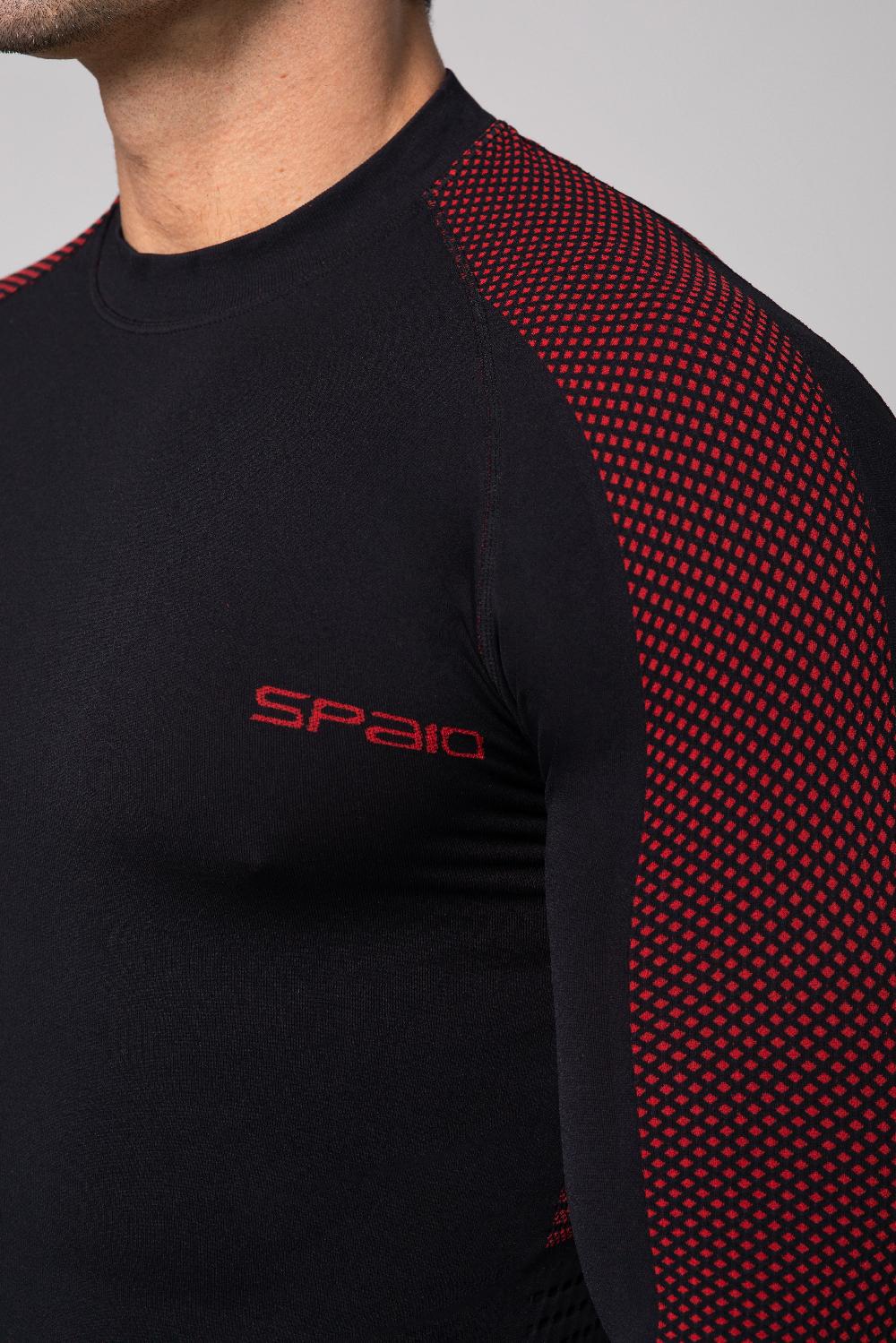 Spaio SPAIO MAGLIA M/L TERMOATTIVA "FIERCE" NERO/ROSSO Online