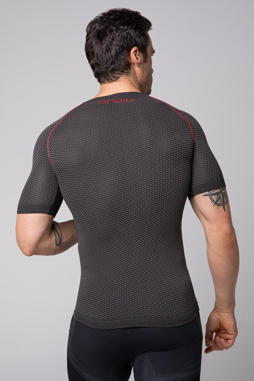 Spaio SPAIO CAMICIA TERMOATTIVA CON MANICHE CORTE BREATH NERO/GRIGIO Vendita Economica