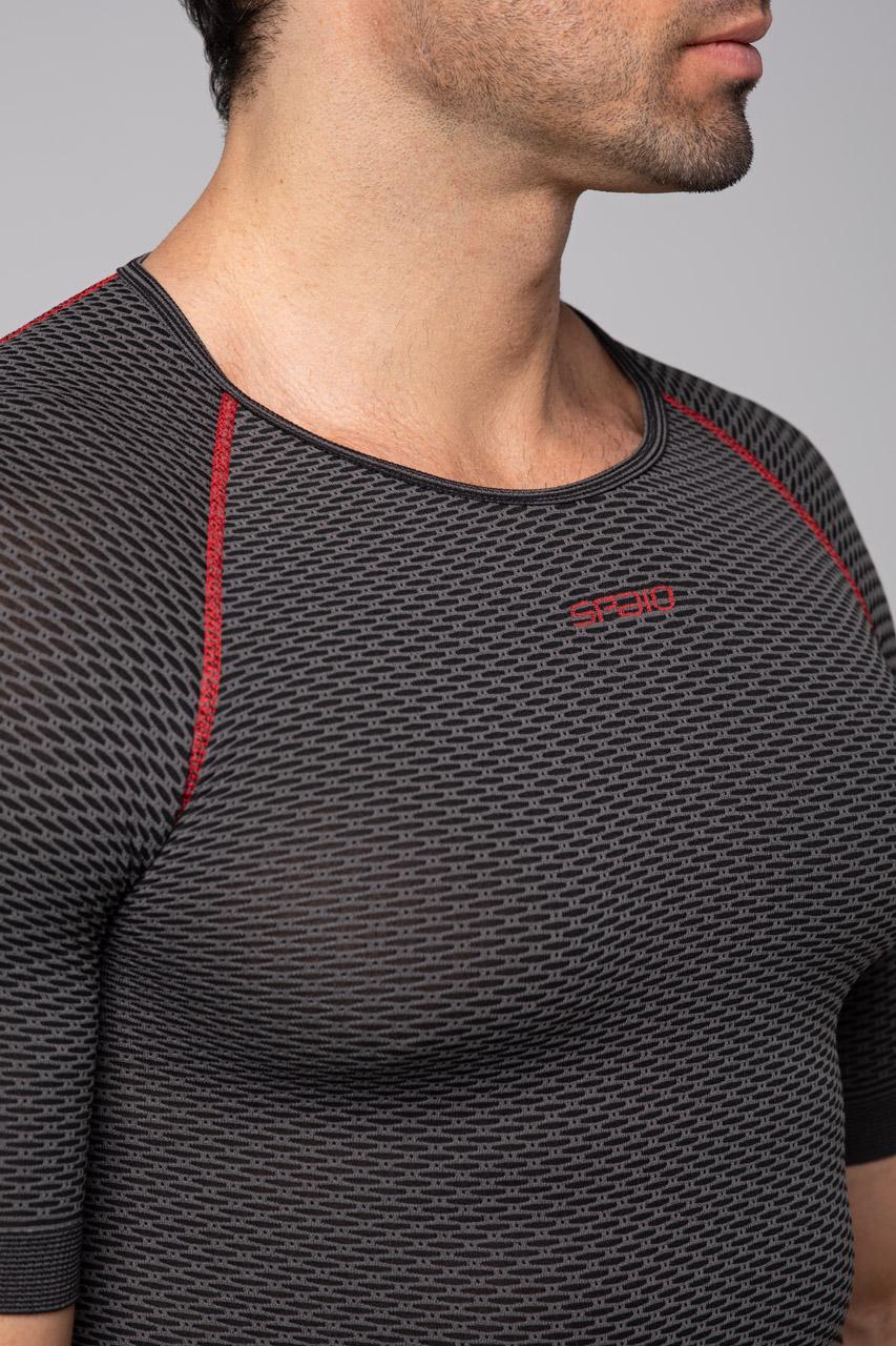 Spaio SPAIO CAMICIA TERMOATTIVA CON MANICHE CORTE BREATH NERO/GRIGIO Vendita Economica