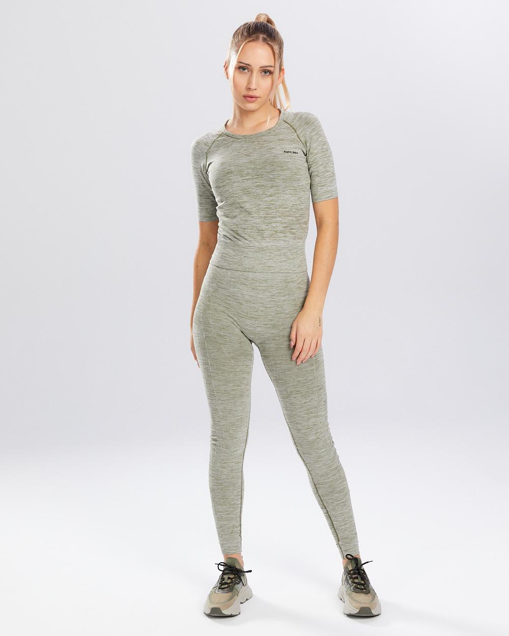 Spaio SPAIO RASHGUARD MELANGE MANICHE CORTE KHAKI In Saldo