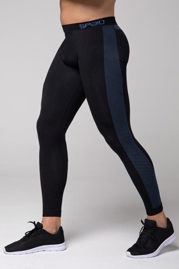 Spaio SPAIO LEGGINGS TERMOATTIVI "FIERCE" NERO/BLU Negozi Online
