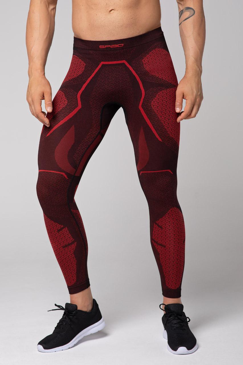 Spaio SPAIO LEGGINS TERMOATTIVI "ADRENALINE" UOMO NERO/ROSSO Sottocosto
