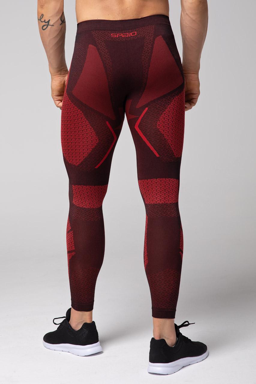 Spaio SPAIO LEGGINS TERMOATTIVI "ADRENALINE" UOMO NERO/ROSSO Sottocosto