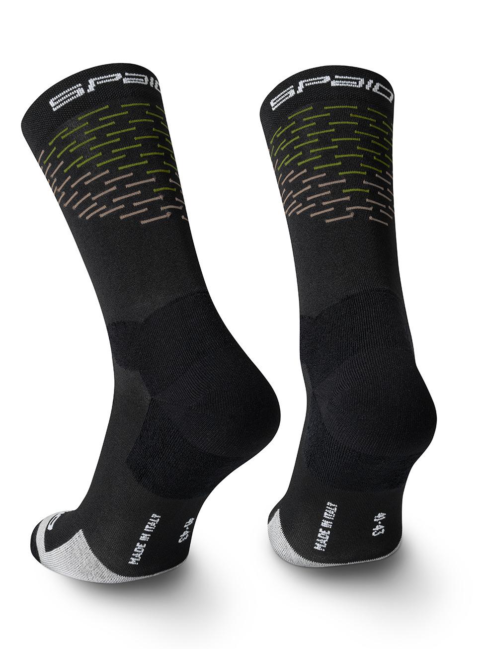 Spaio SPAIO CALZINI DA TREKKING MERINO BLACK/WHITE/GREEN Saldi