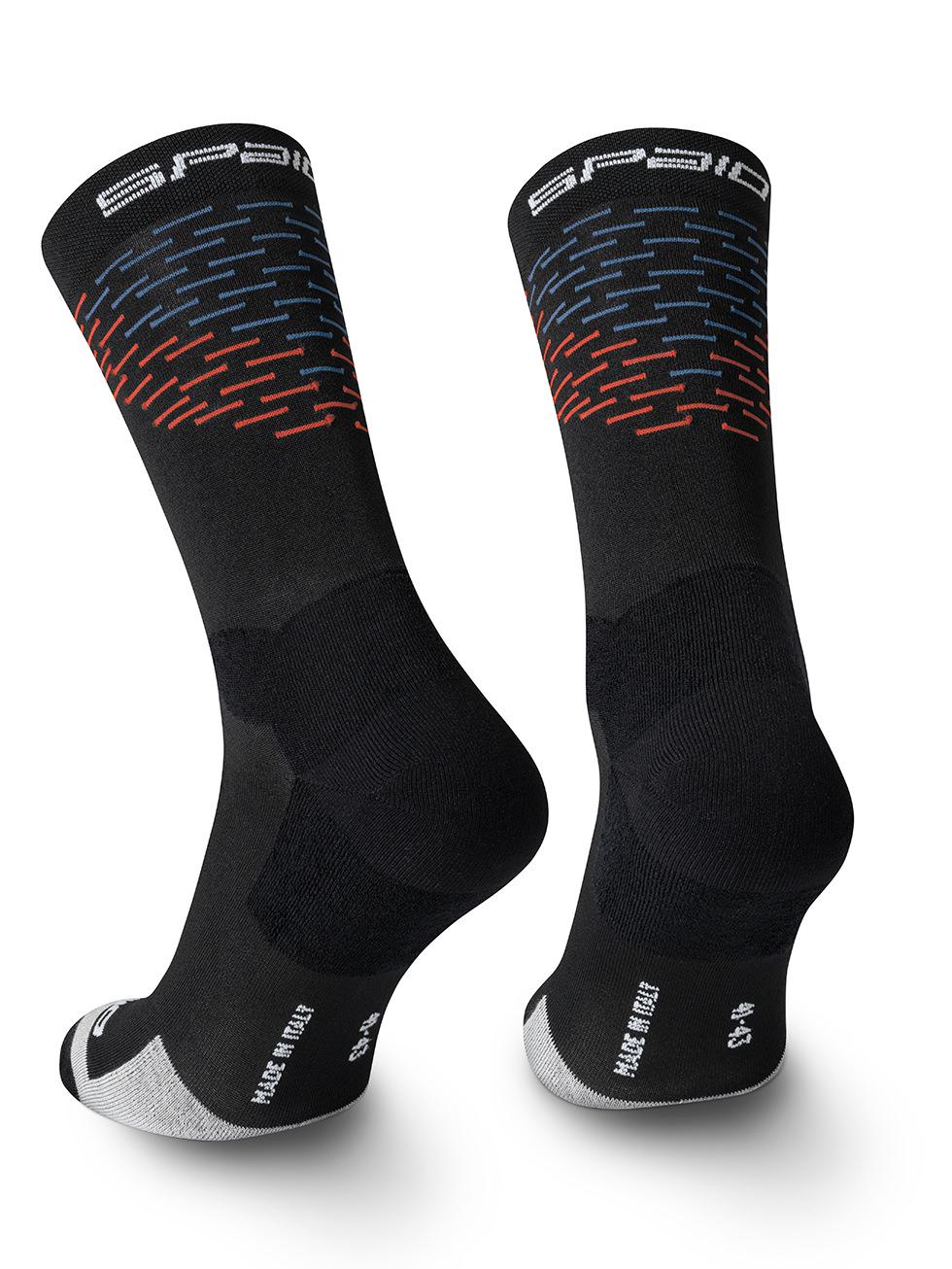 Spaio SPAIO CALZINI DA TREKKING MERINO BLACK/ORANGE/BLUE Offerte