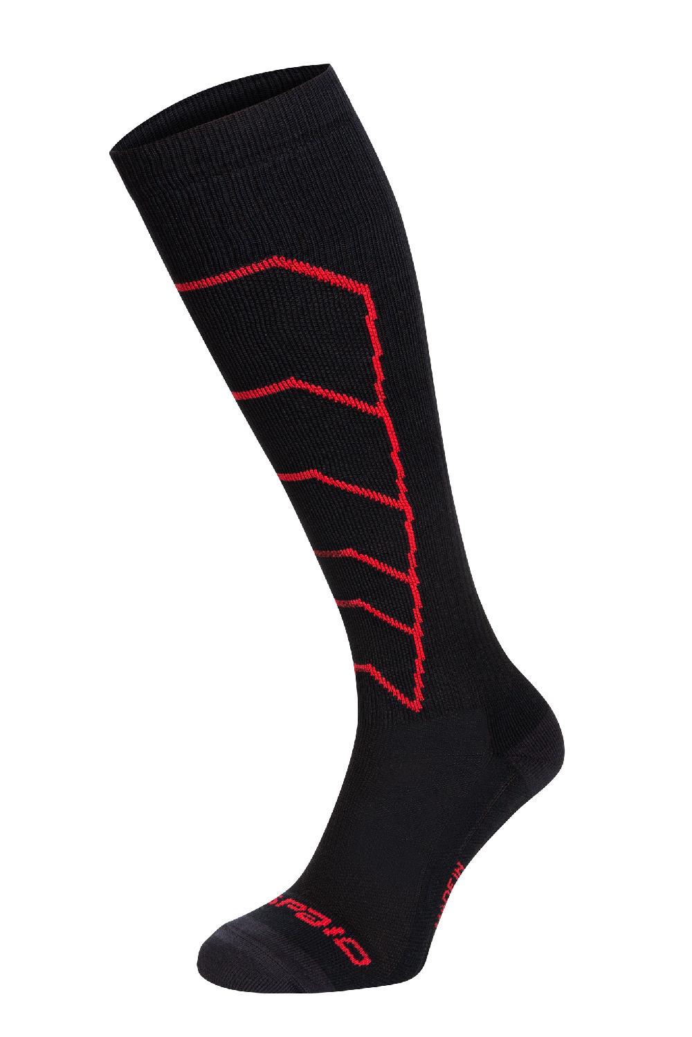 Spaio CALZE LUNGHE A COMPRESSIONE "RAPID" NERO/ROSSO Vendite Flash