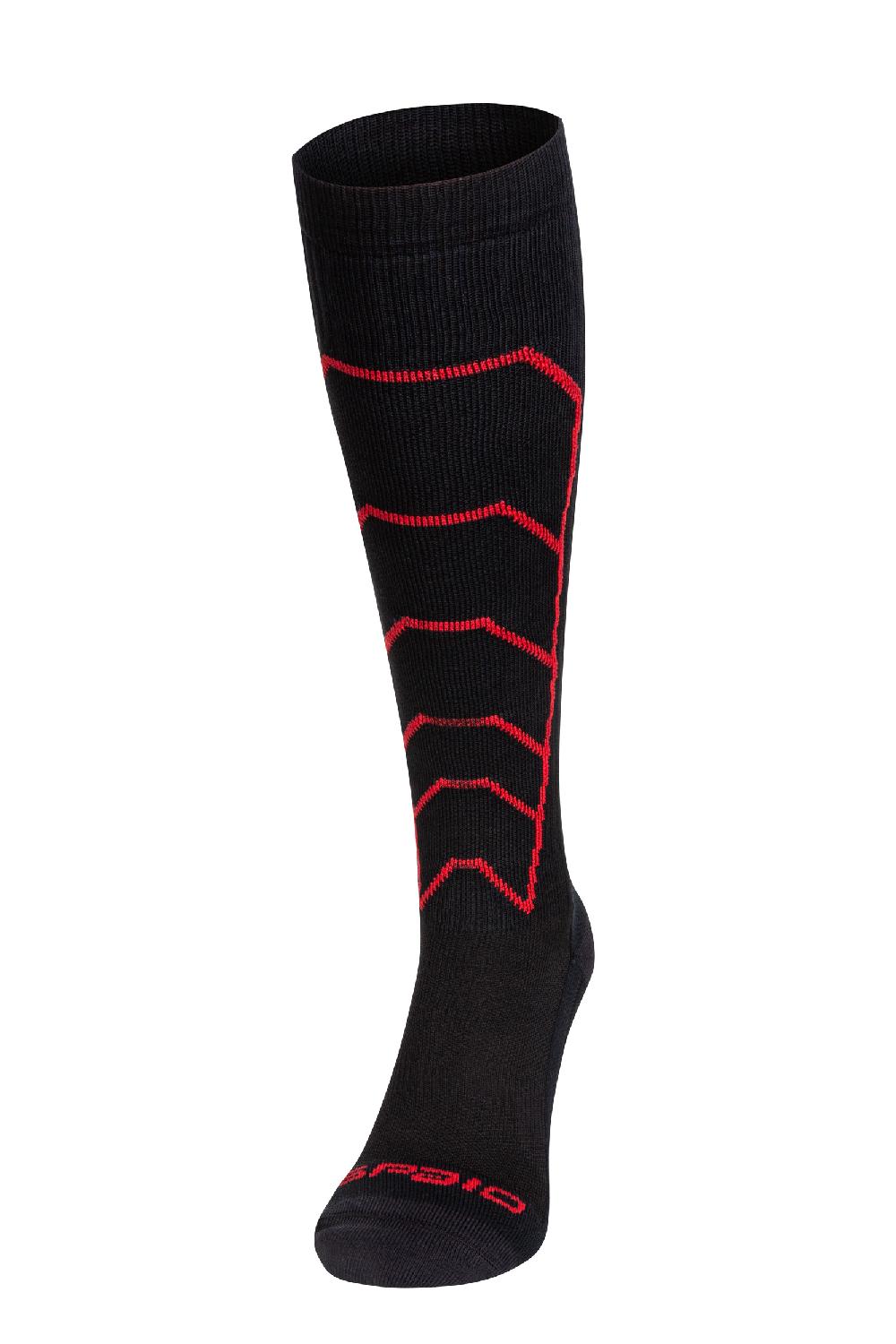 Spaio CALZE LUNGHE A COMPRESSIONE "RAPID" NERO/ROSSO Vendite Flash