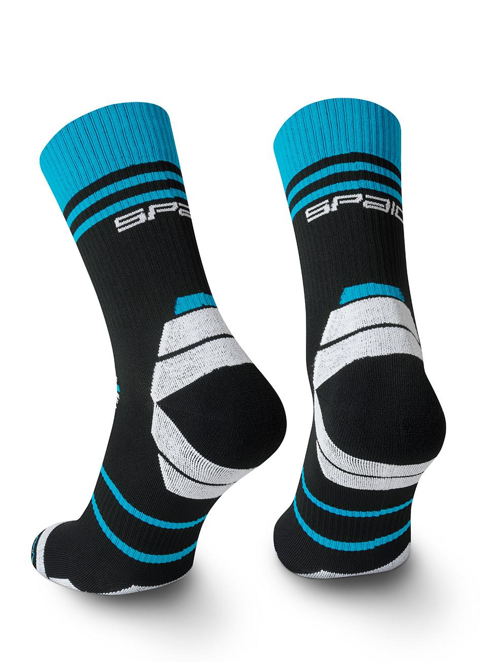 Spaio SPAIO CALZINI DA CORSA POWERFUL BLACK/WHITE/BLUE Grande vendita