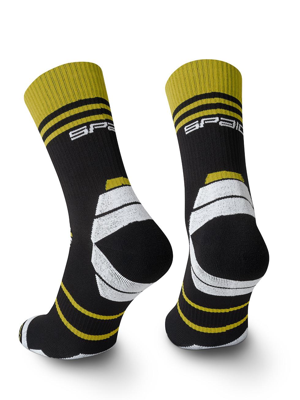 Spaio SPAIO CALZINI DA CORSA POWERFUL BLACK/WHITE/YELLOW Flash Sale