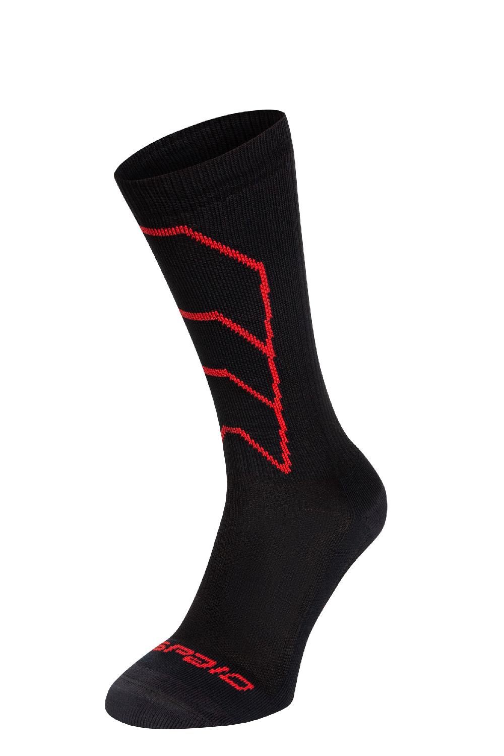 Spaio CALZE A COMPRESSIONE "RAPID" NERO/ROSSO Offerta Anniversario
