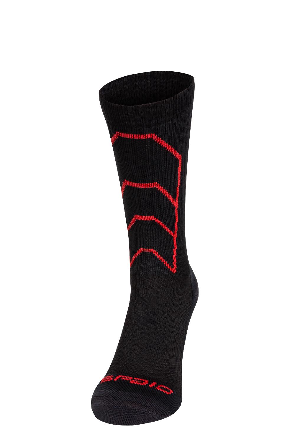 Spaio CALZE A COMPRESSIONE "RAPID" NERO/ROSSO Offerta Anniversario