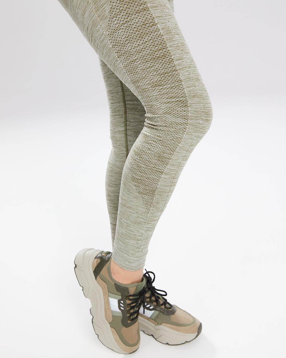 Spaio SPAIO LEGGINSY MELANGE KHAKI Nuovo