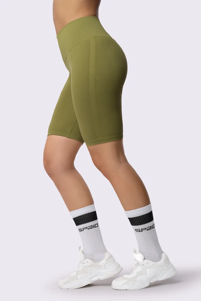 Spaio SPAIO ADAPT BIKER SHORTS GREEN OLIVE Vendita