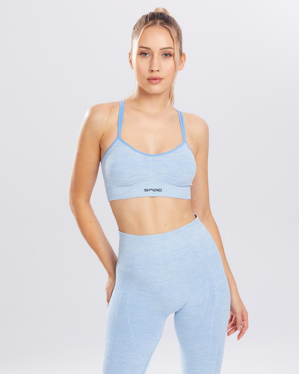 Spaio SPAIO REGGISENO SPORTIVO MELANGE LINCHEN BLUE Spedizione gratuita