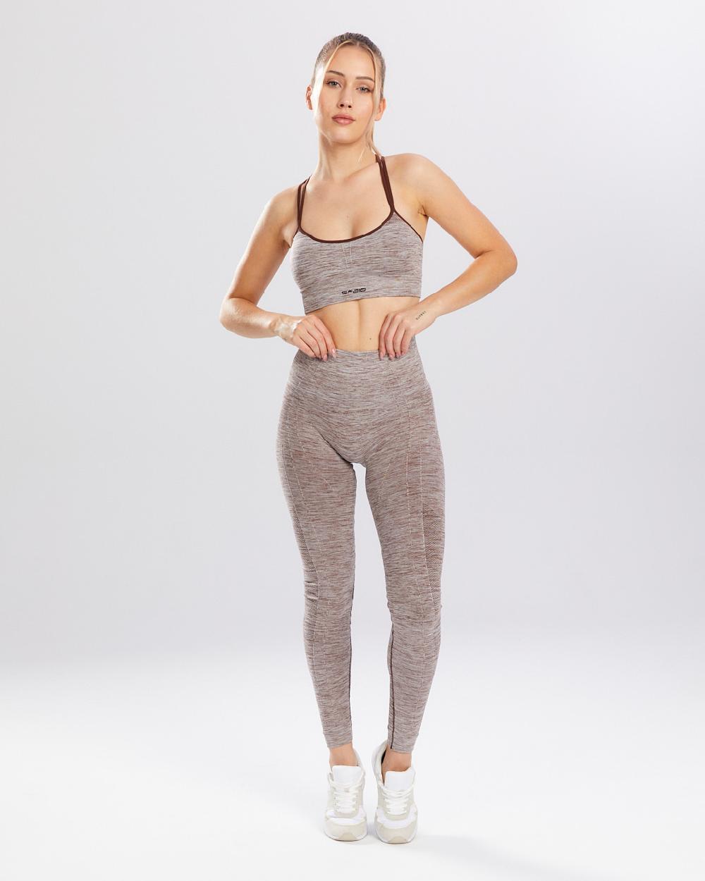 Spaio SPAIO REGGISENO SPORTIVO MELANGE COFFEE Negozio online di fabbrica