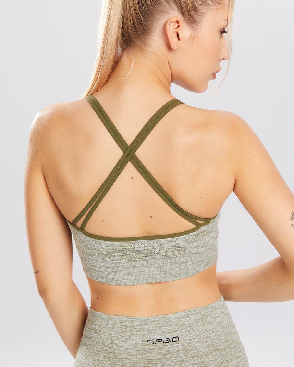 Spaio SPAIO REGGISENO SPORTIVO MELANGE KHAKI Prezzo di fabbrica
