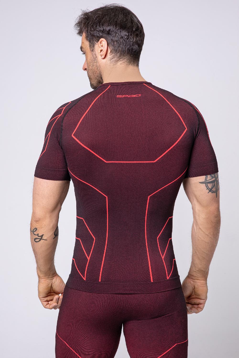 Spaio MAGLIETTA DA UOMO MC "RAPID" NERO/ROSSO Offerta Giorno del Papà