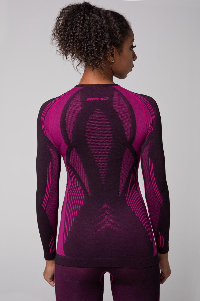 Spaio SPAIO MAGLIA M/L TERMOATTIVA POWERFUL NERO/FUXIA Sconti VIP