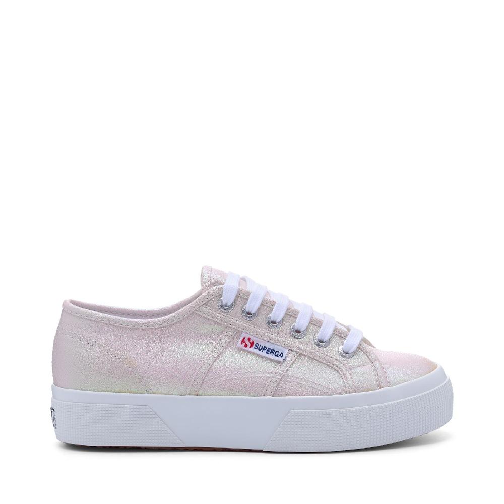 Superga 2740 PLATFORM LAMEBEIGE LT IRIDESCENT Nuova