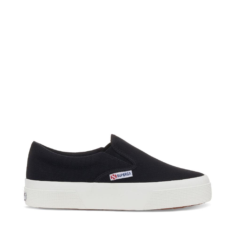 Superga 2740 PLATFORM SLIPONBLACK-F AVORIO Qualità