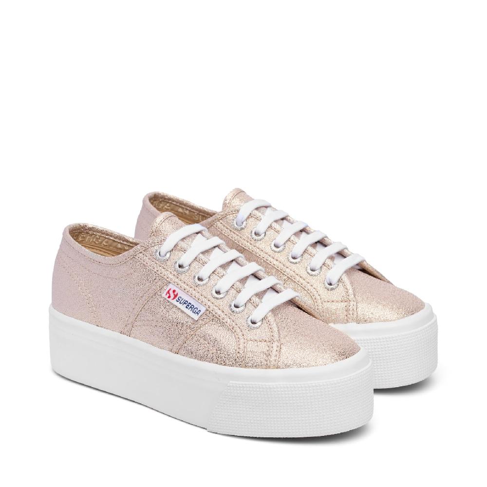 Superga 2790 PLATFORM LAMEPALE GOLD Vendita Calda