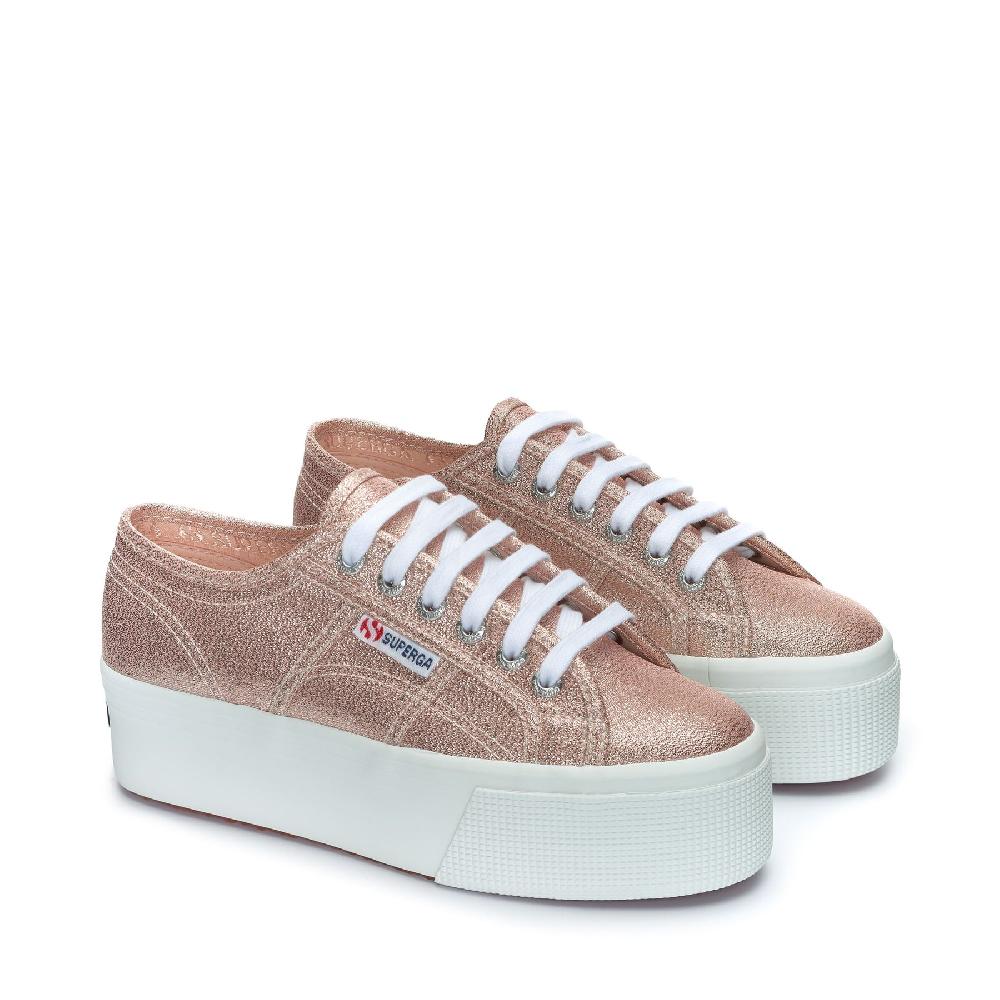 Superga 2790 PLATFORM LAMEROSE PLATINUM In Saldo