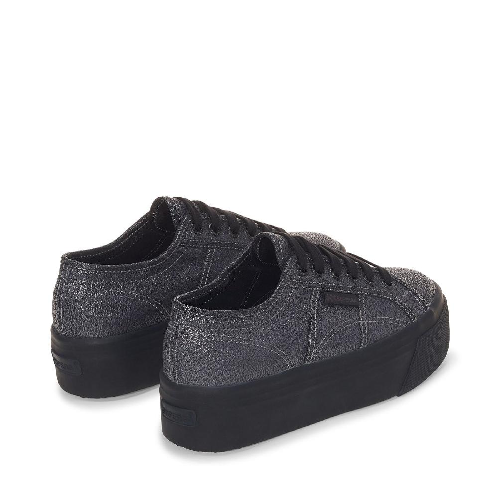 Superga 2790 PLATFORM LAMETOTAL BLACK HEMATITE Italy
