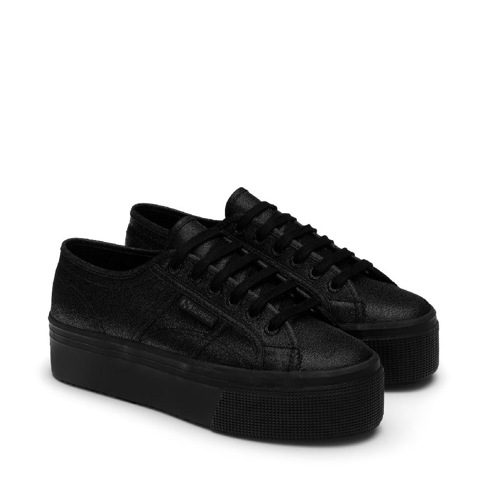 Superga 2790 PLATFORM LAMETOTAL BLACK Italia