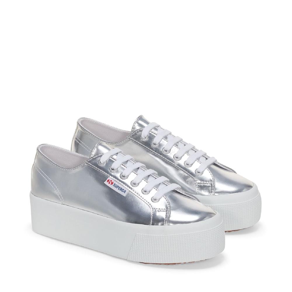Superga 2790 MIRROR SYNTHETIC MATERIALSILVER In Linea