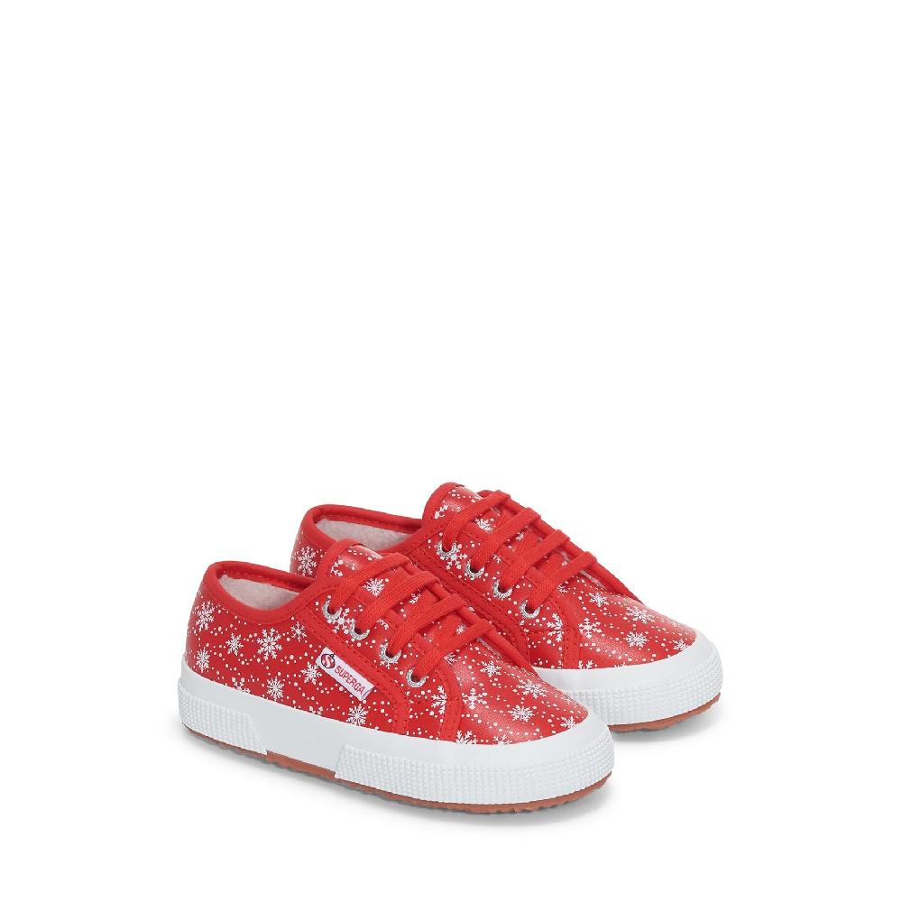 Superga 2750 KIDS VEGAN MATERIAL SNOWFLAKESRED-SNOWFLAKES Offerte