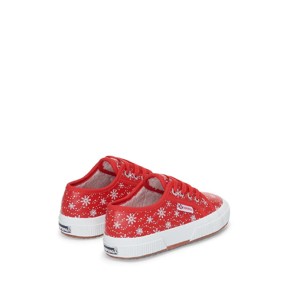 Superga 2750 KIDS VEGAN MATERIAL SNOWFLAKESRED-SNOWFLAKES Offerte