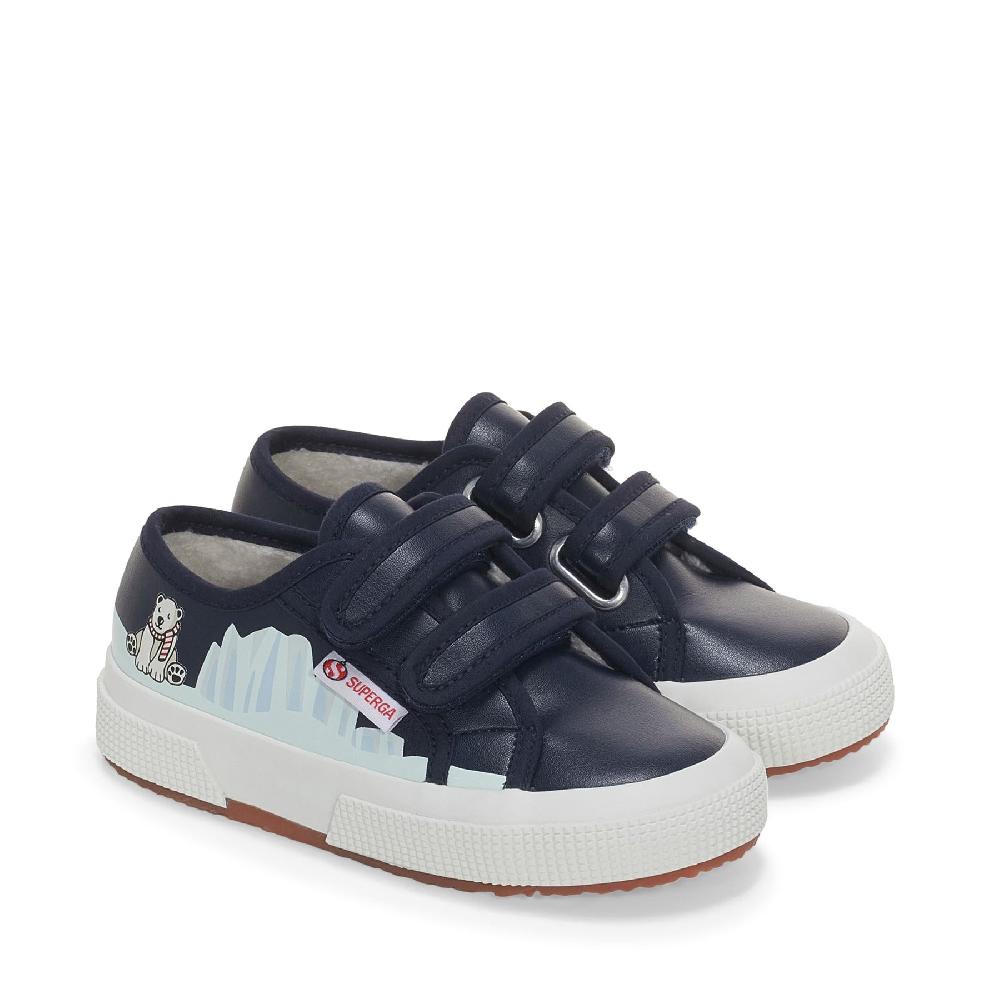 Superga 2750 KIDS STRAPS VEGAN MATERIAL POLAR BEARBLUE NAVY-POLAR BEAR Hotsell