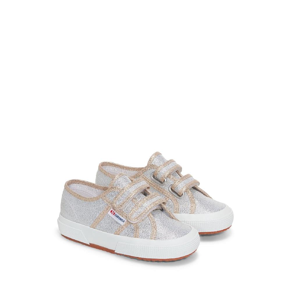Superga 2750-LAMESTRAPJGREY SILVER-GOLD Italia