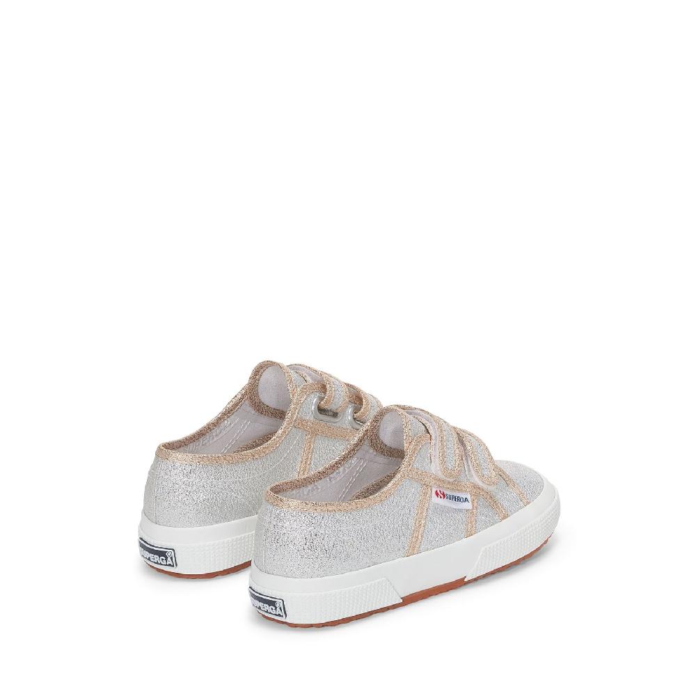 Superga 2750-LAMESTRAPJGREY SILVER-GOLD Italia