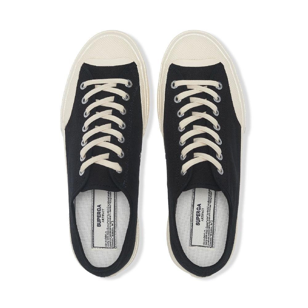 Superga 2432 WORKS LOW CUT COTTON CANVASBLACK-OFF WHITE Italia