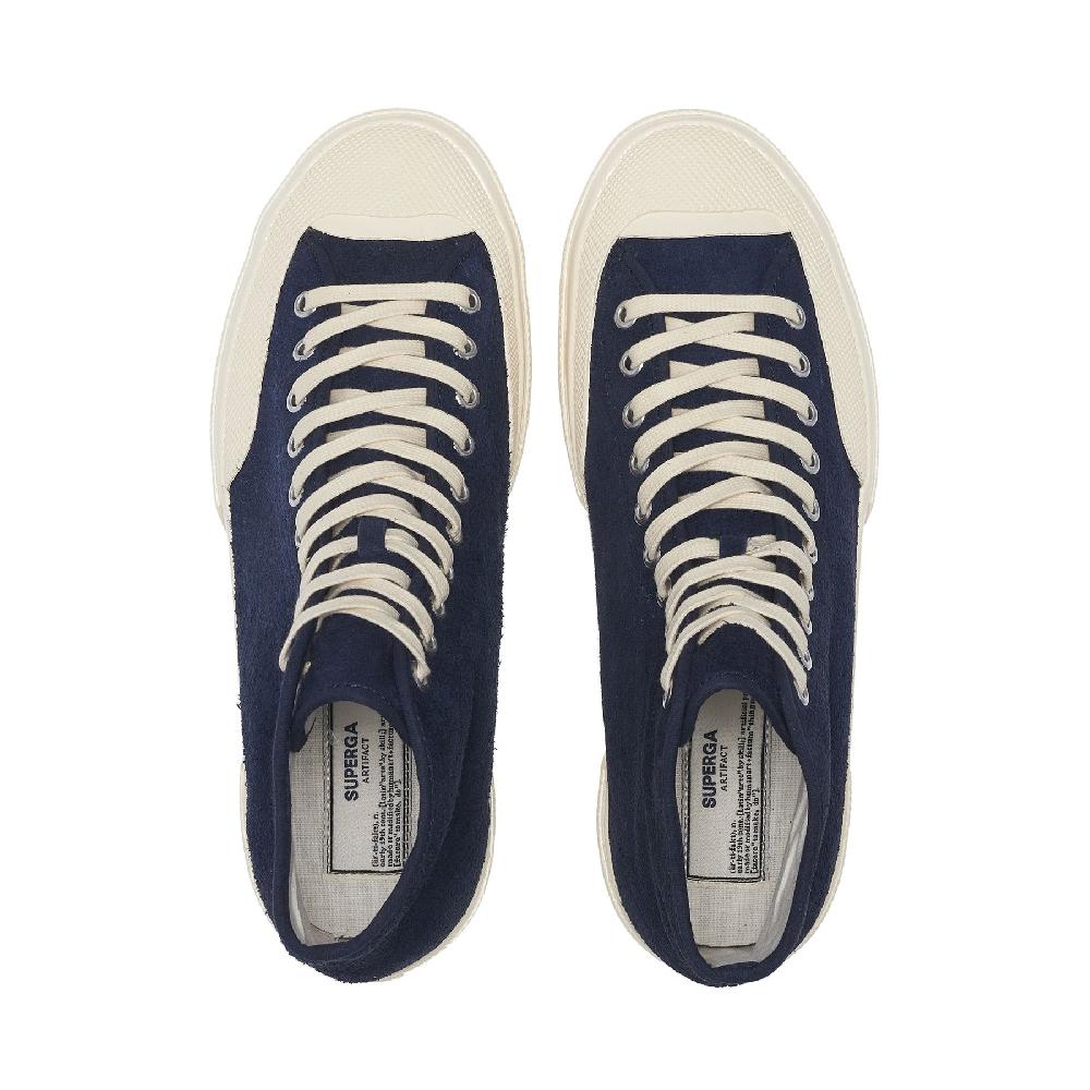 Superga 2433 WORKS HAIRY SUEDENAVY-OFF WHITE Vendita