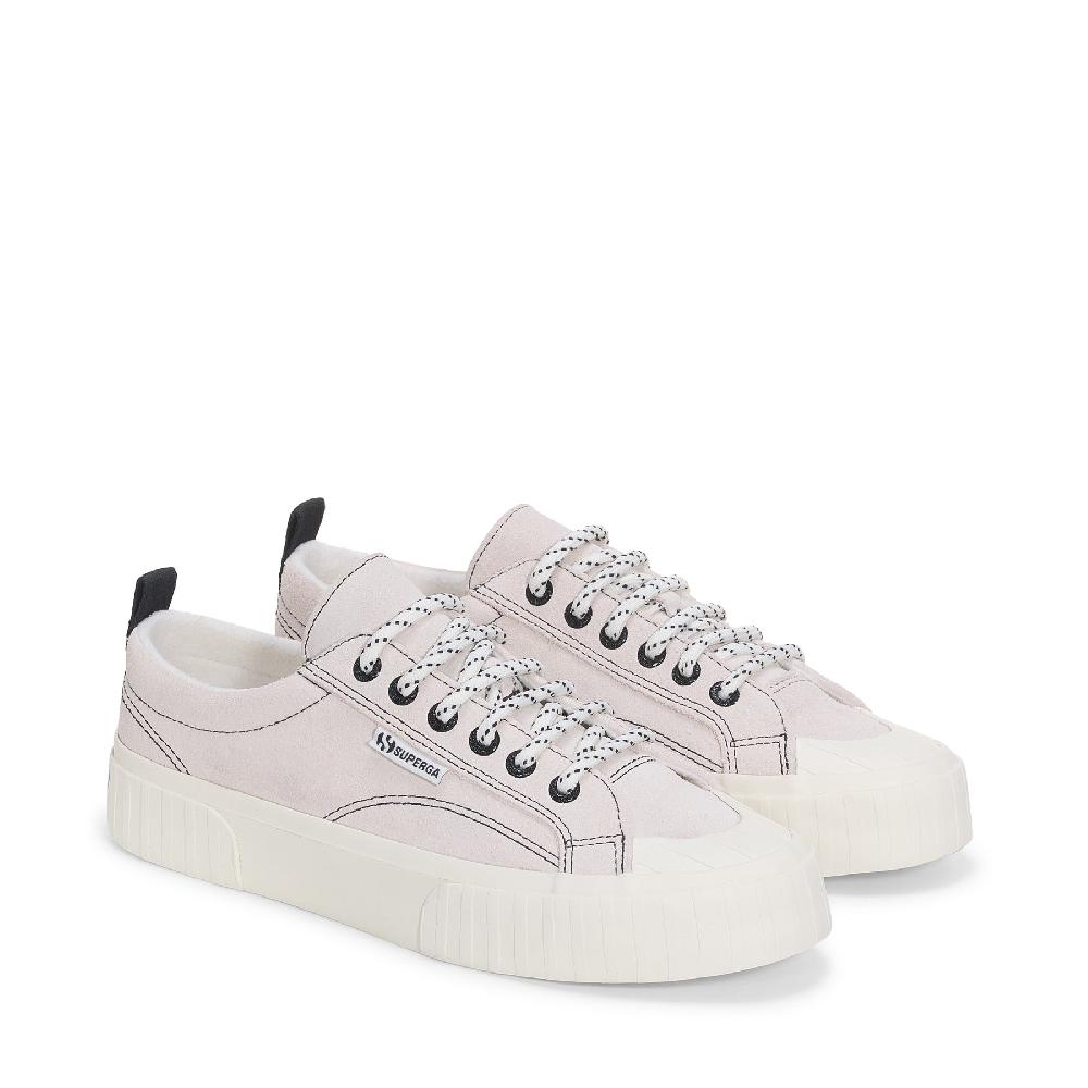 Superga 2630 STRIPE SUEDE CONTRAST STITCHINGWHITE AVORIO-BLACK-FAVORIO Convenienza