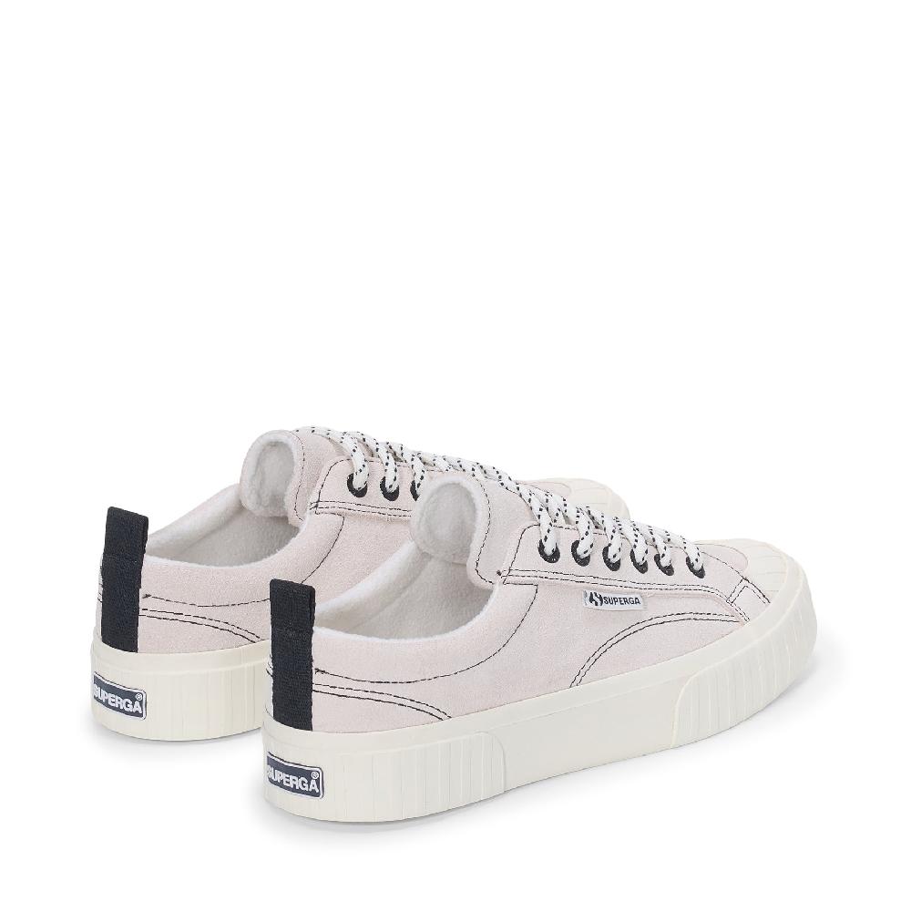 Superga 2630 STRIPE SUEDE CONTRAST STITCHINGWHITE AVORIO-BLACK-FAVORIO Convenienza