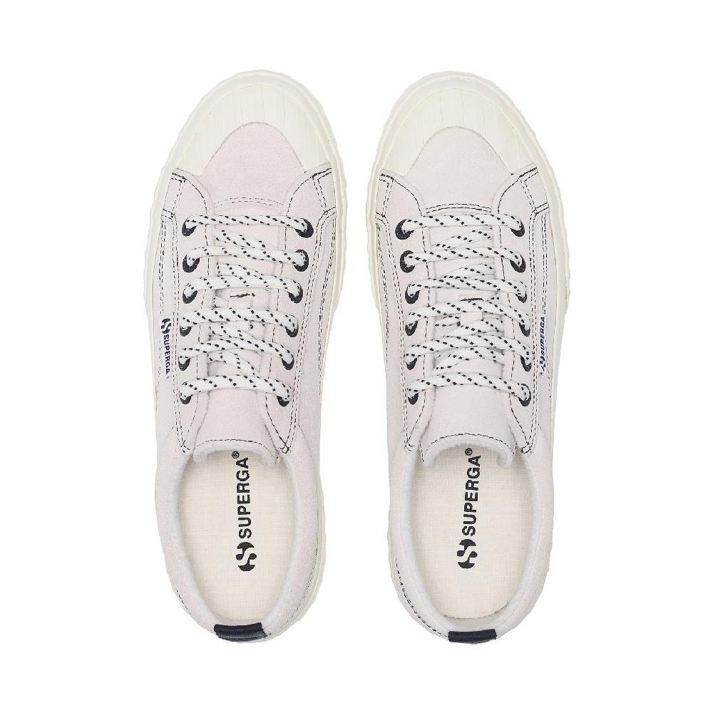 Superga 2630 STRIPE SUEDE CONTRAST STITCHINGWHITE AVORIO-BLACK-FAVORIO Convenienza