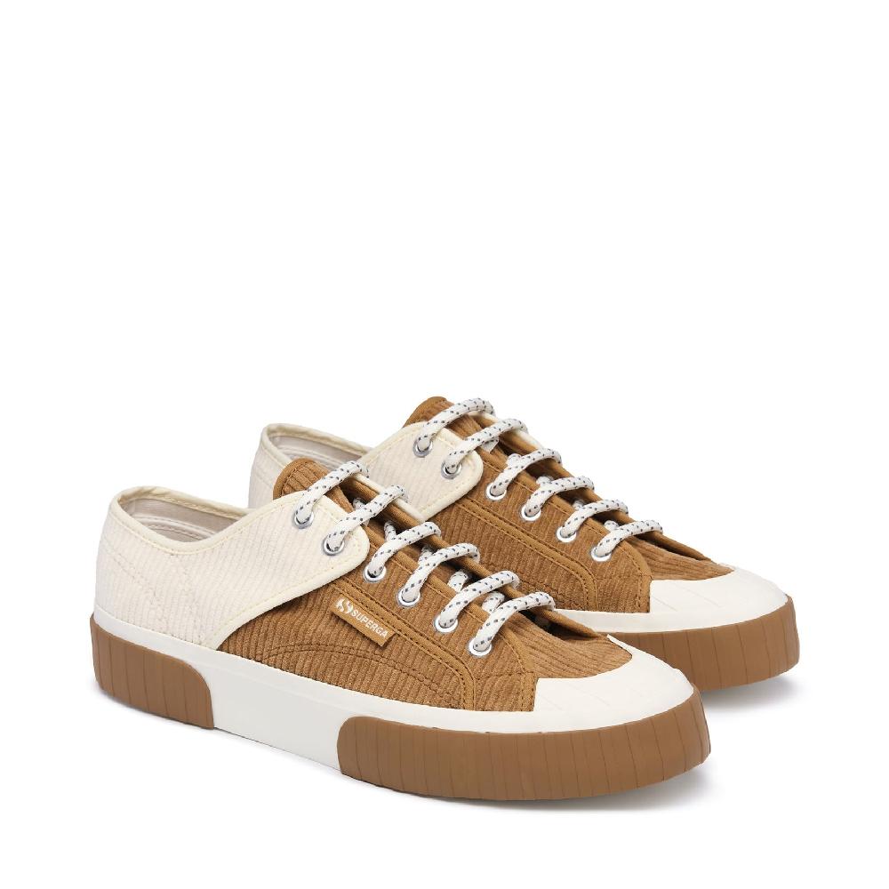 Superga 2630 PANELS CORDUROYDUON-WHITE AVORO Novità