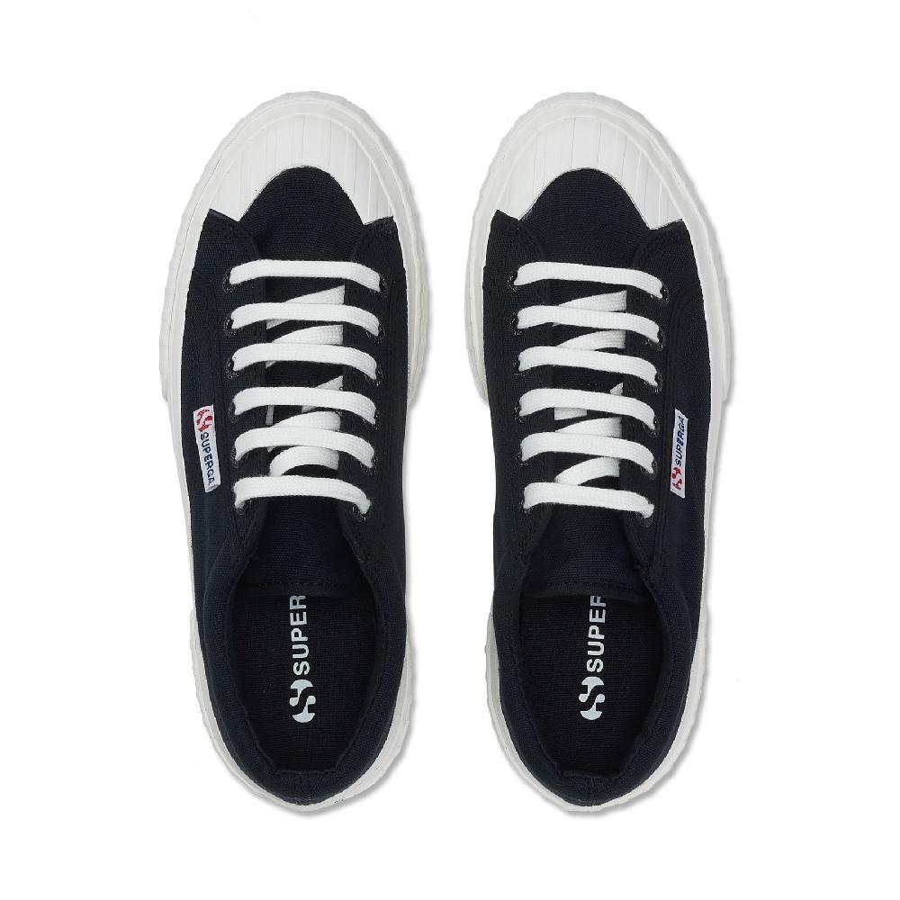 Superga 2631 STRIPE PLATFORMBLACK-WHITE AVORIO Vendita Economica
