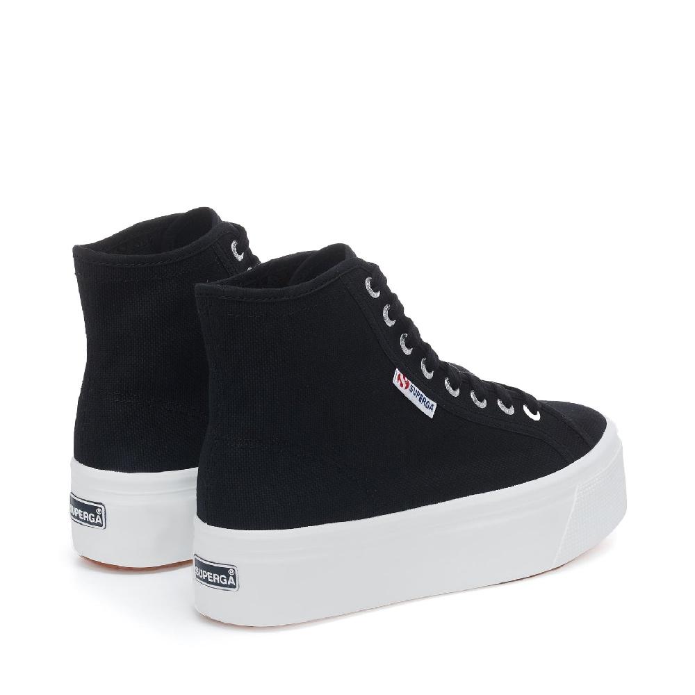 Superga 2708 HI TOPBLACK-FWHITE Vendite Flash