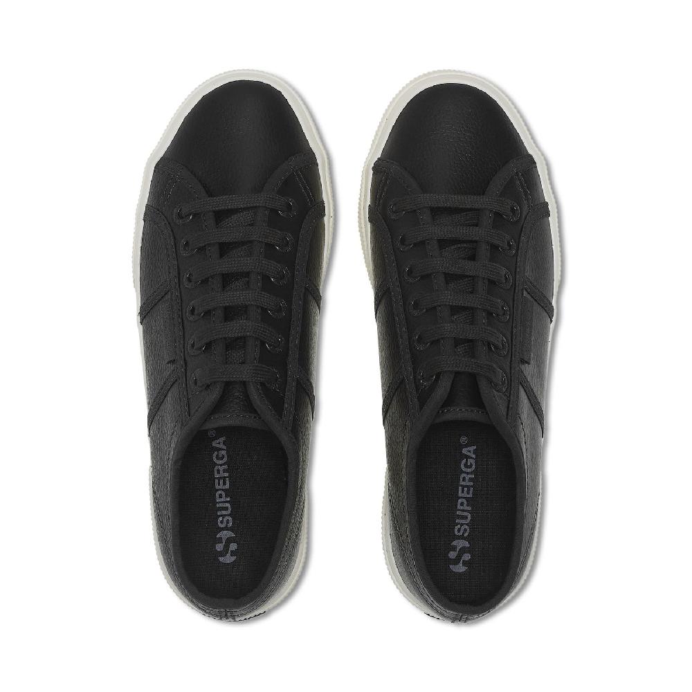 Superga 2740 PLATFORM TUMBLED LEATHERBLACK BRISTOL-FAVORIO Qualità Garantita