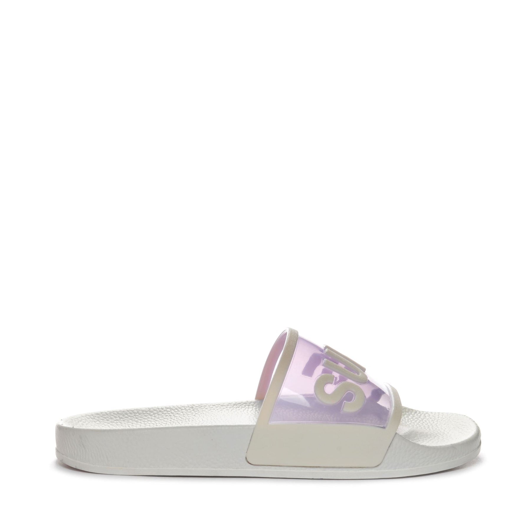 Superga 1908 SLIDES CLEAR IDENTITYWHITE AVORIO-VIOLET LILLA Consegna Veloce