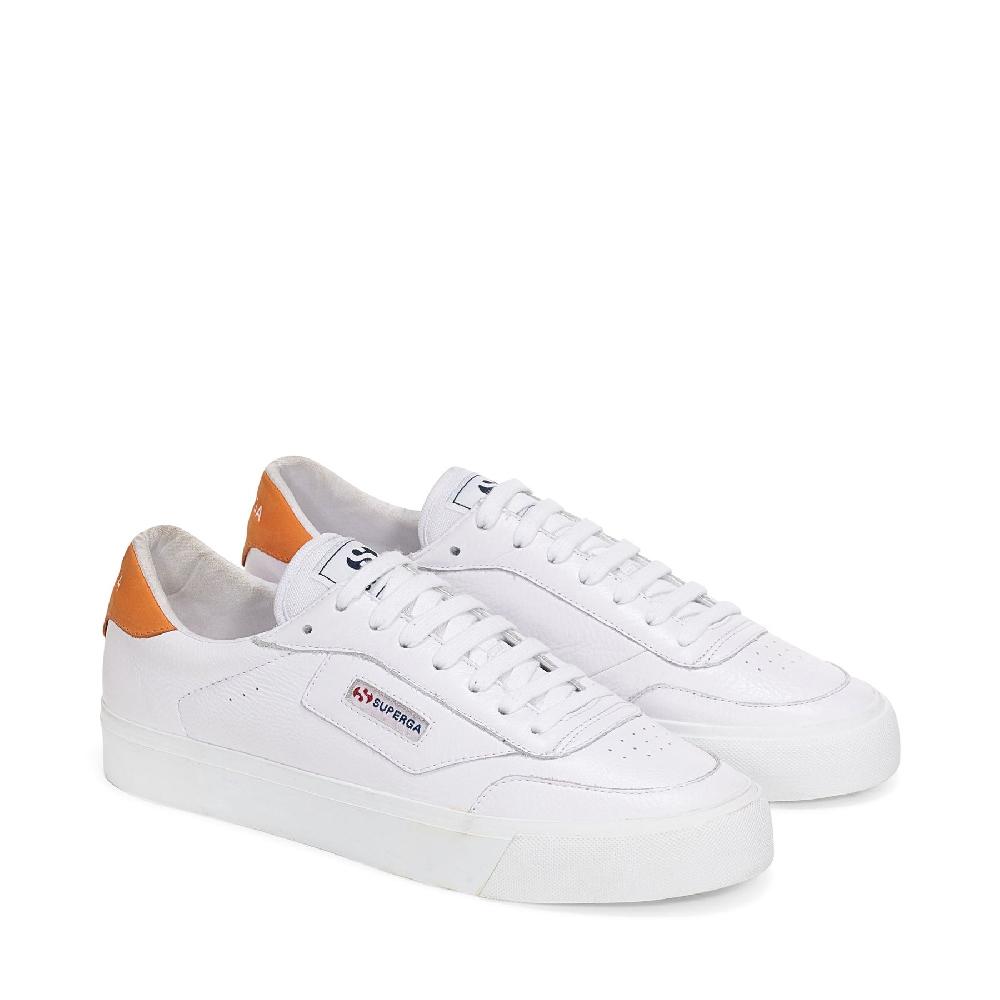 Superga 3843 COURTWHITE-ORANGE Promozione Limitata