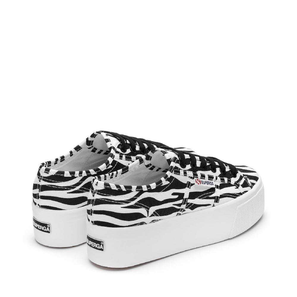 Superga 2790 PRINTBIG ZEBRA-WHITE BLACK Offerta